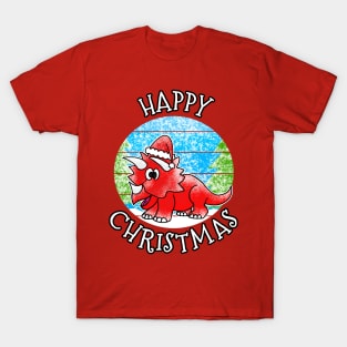 Christmas Triceratops Dinosaur Xmas 2022 T-Shirt